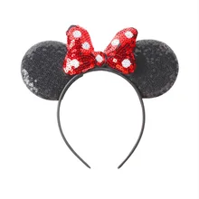 Новинка года; Лидер продаж; Детский головной убор в европейском и американском стиле; повязка для волос с Микки-Маусом и бантом; Детские аксессуары для волос