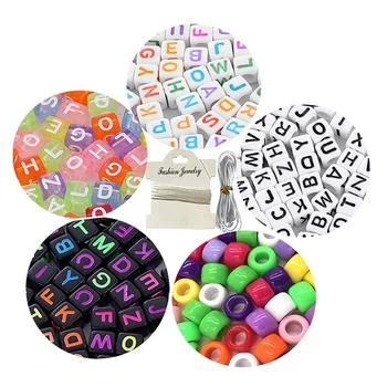 

1050PCS Letter Beads for Bracelets Necklaces DIY Jewelry Making Kit Pony Beads