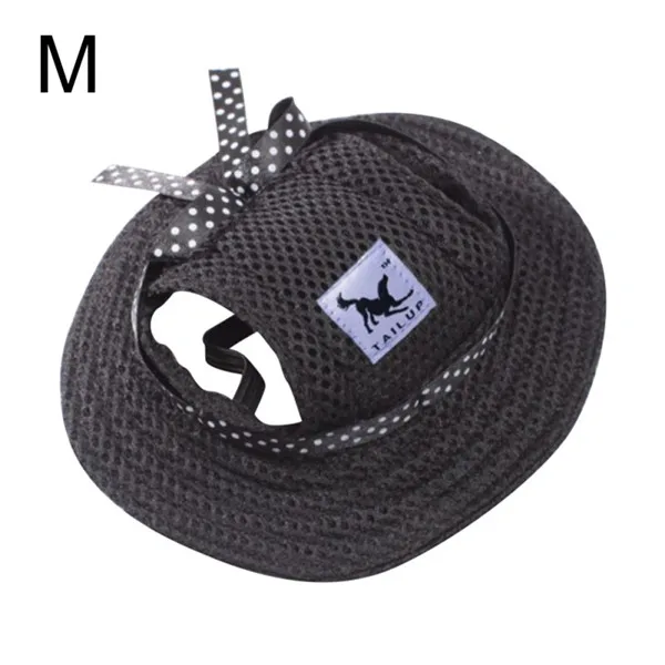 Summer Small Pet Dog Hat Outdoor Baseball Cap With Ear Holes chien For Dog Accessories Hiking Pet Products 2 Size - Цвет: B