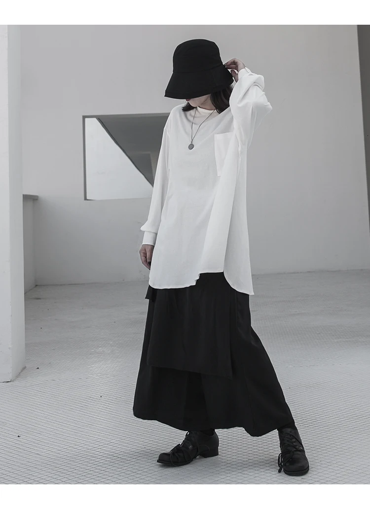 SuperAen Осень новинка женские футболки хлопок модные повседневные женские футболки с длинными рукавами однотонные Топы дикая женская одежда