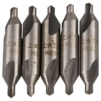 

5pcs 5mm center drills cutters 60 Degrees Used for producing center holes in components or parts that require machining between