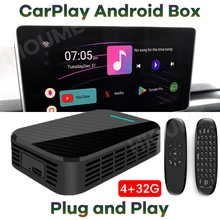NEW 4+32G Carplay AI Box Universal Car Android 9.0 System GPS for Mercedes Benz Porsche Audi Peugeot SKODA Cadillac Buick Volvo