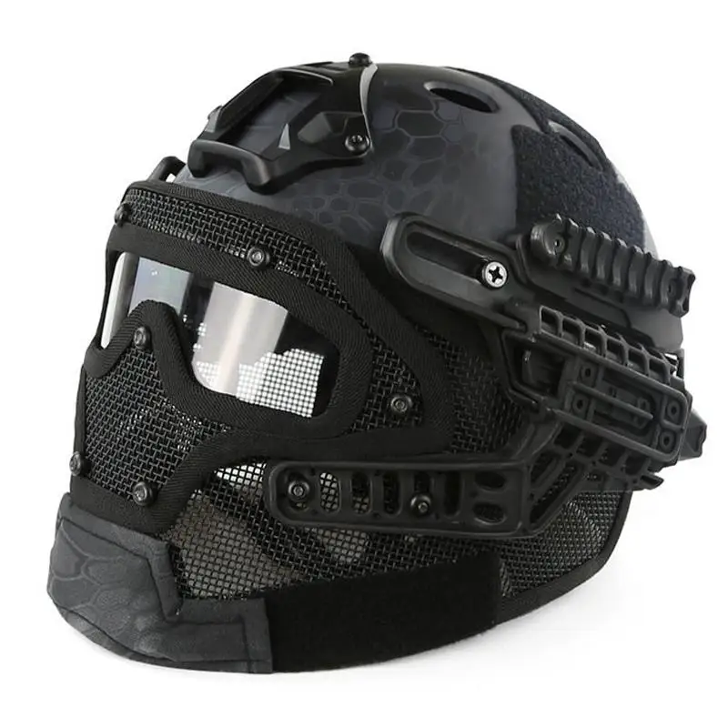 

HobbyLane Outdoor Protective Tactical Helmet Airsoft Paintball Tactical Full Face Mask With Goggle