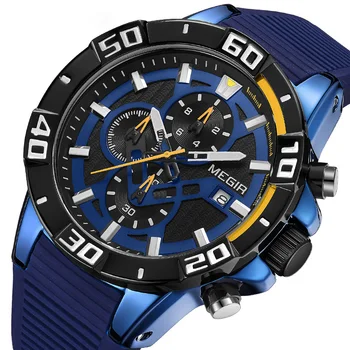 

Waterproof fashion men luxury silicone band sport style Quartz watch black color top quality Quartz Wrist watch 200912-02