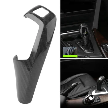

Universal CarTrim Gear Shift Knob Cover Panel Decal Left Driver For BMW 1 2 3 4 5 Series F20 F30 F31 F34 Black/Red Carbon Fiber