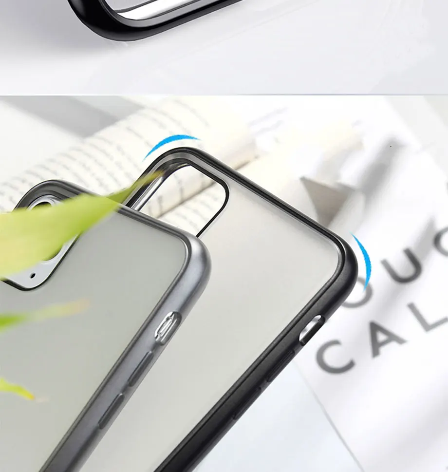 Матовый Прозрачный чехол для телефона iPhone 11 Pro Max чехол s для iPhone 6 6S 7 8 Plus X XS XR мягкий карамельный цвет чехол Fundas