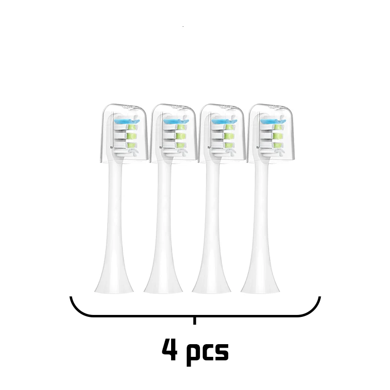 Soocas X3 X1 X5 Зубная щётка головки Ультразвуковая электрическая зубная щетка для Замены Зуба насадки для зубной щетки 2/4/8/12 шт - Цвет: white 4pcs
