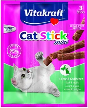 

Vitakraft Cat-Stick Mini Duck & Rabbit (Bulk deal of 20) 400g