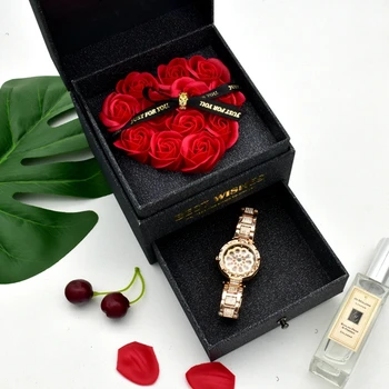 

Top Quality Women 360 Degree Rotation Watches Luxury Diamond Ladies Watch Fashion Quartz Wristwatch Gift box For Valentine's Day