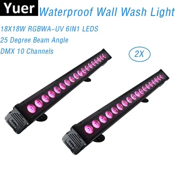 

18X18W RGBWA-UV 6IN1 LED Bar Wall Washer Light IP65 Outdoor LED Line Bar Wash Wall Lights DMX512 Washer Flood Light Dj Bar Light