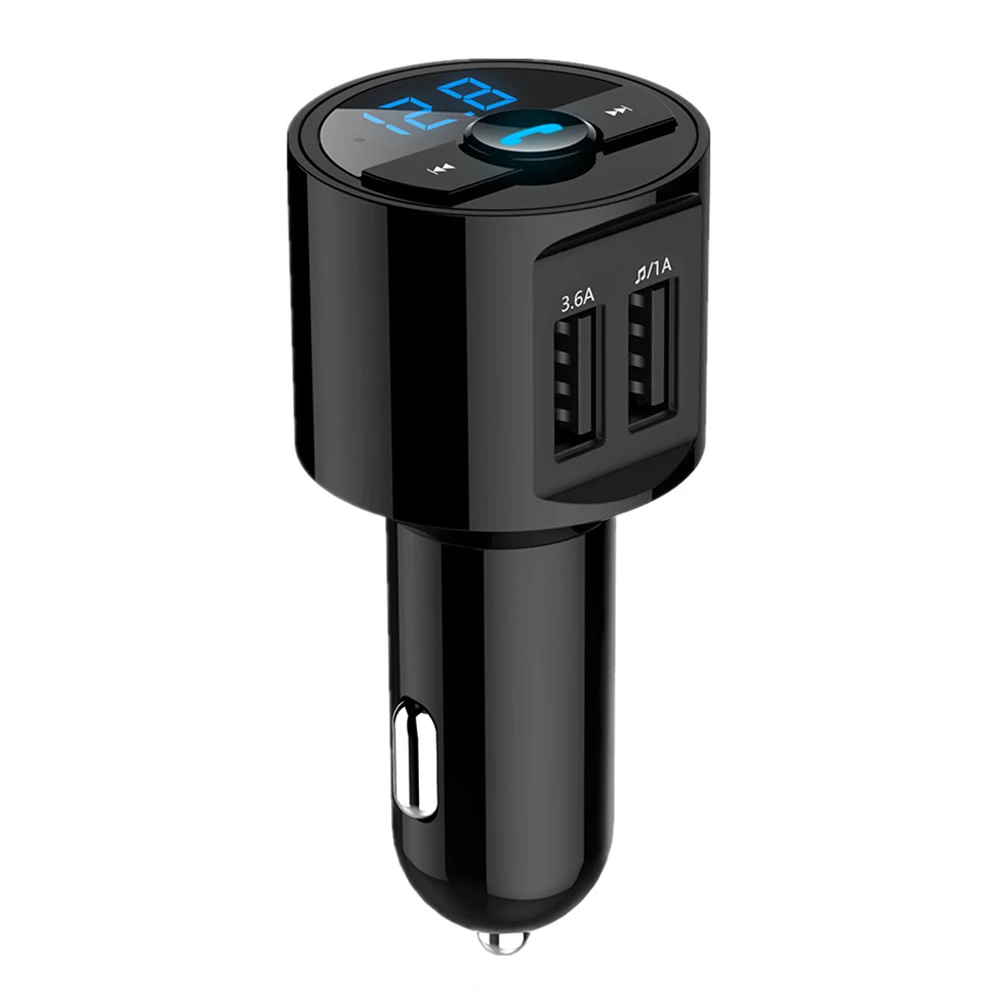 Bluetooth зарядное устройство двойной USB телефон зарядное устройство радио Поддержка U диск Громкая связь ЖК беспроводной fm-передатчик адаптер MP3 аудио плеер