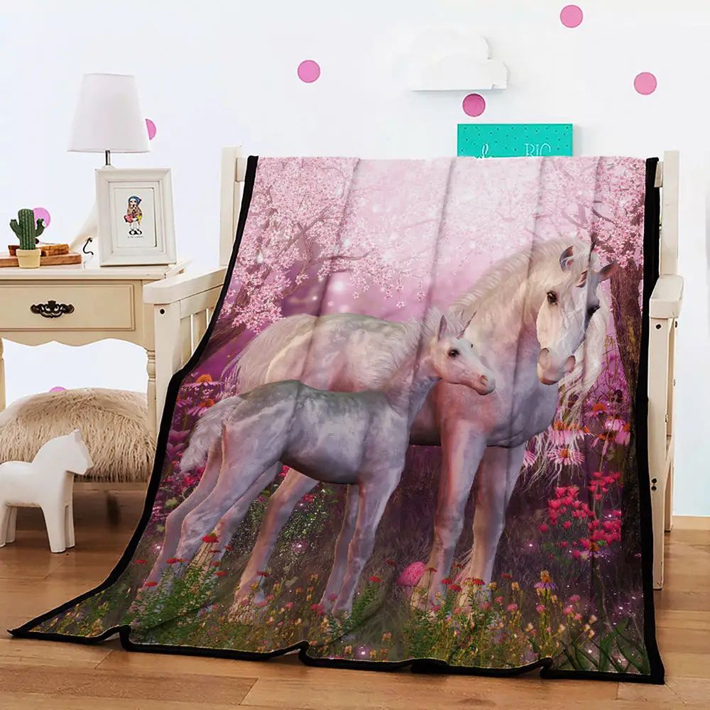 Оригинальное трехмерное одеяло в виде цветного радужного цветка кольца лошади