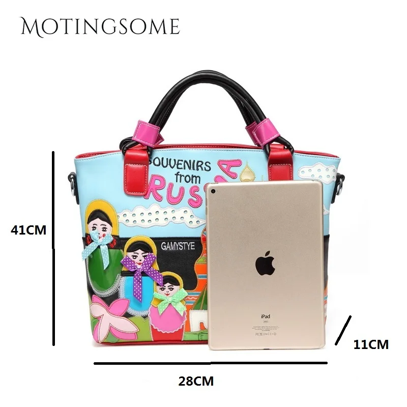 Мультяшная сумка в национальном стиле женская тоут ручной работы с вышивкой