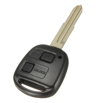 

2 Button Car Lock and Unlock Remote Entry Key Shell Rubber Pad Switches Blade Repair Kit For Toyota Yaris