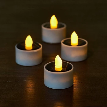 

8Pack Solar Tea Lights Candles Light Waterproof Great Prayer Light for Garden Yard Pathway Balcony Wedding Party