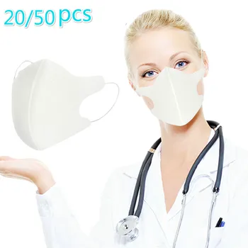 

20/50pcs Anti-Dust Disposable Masks Anti Pollution White Elastic Ear Loop Mouth Mask Filter Safety Face Care Mask