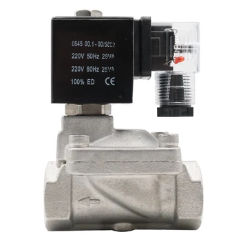 

SLP Series Pilot Diaphragm Solenoid Valve,G1/2" to G2" High Pressure Stainless Steel Normally Closed Water Valve,NBR VITON Seal.