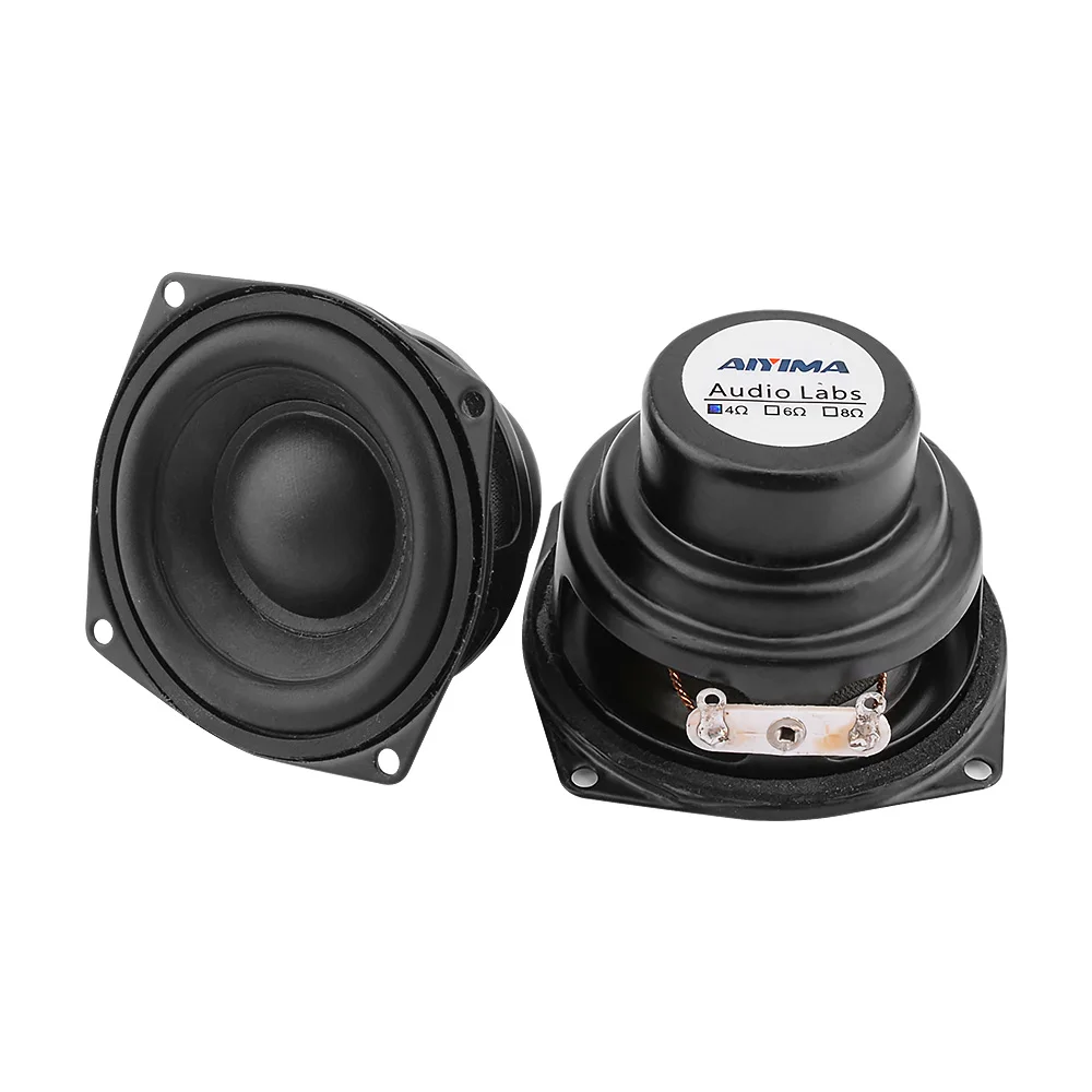 AIYIMA 2Pcs 2 Inch Portable Audio Full Range Speaker 4 Ohm 10W Neodymium Sound Speaker Driver DIY Bluetooth Desktop Loudspeaker