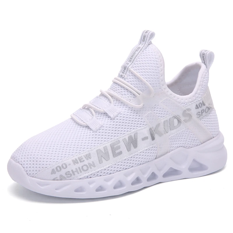 white Детские кроссовки для бега; летняя детская спортивная обувь; Tenis Infantil; корзина для обуви для мальчиков; легкая дышащая обувь для девочек; Chaussure Enfant - Цвет: white