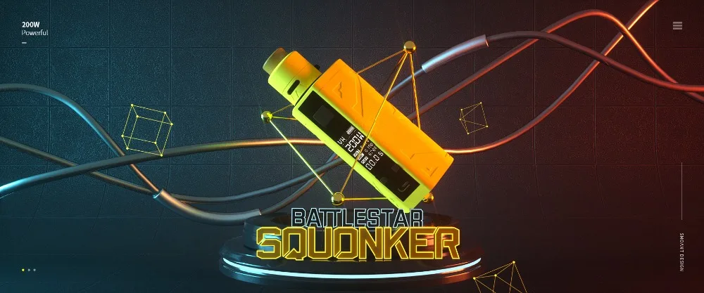 Smoant Battlestar Squonker 200 Вт с 7 мл Squonker 24 мм RDA и сменный набор электронных сигарет для бутылки жидкости