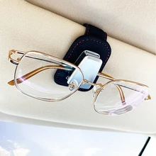 Abrazadera de cristal Universal portátil para coche, soporte de gafas de sol multifunción, Abrazadera para tarjeta o tique, Interior de coche, 1 Uds.