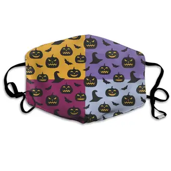 

Great Mask Reusable Anti Dust Face Mouth Cover Unique Witch Hat Pumpkin Bats Mask Warm Windproof