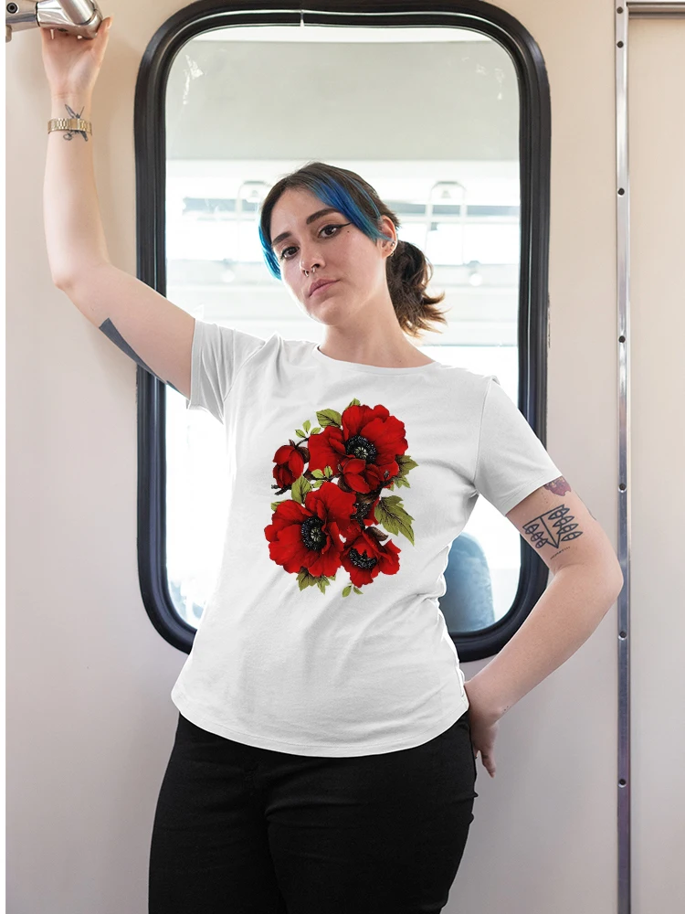 Floral Graphic T Shirts Vetement Femme 