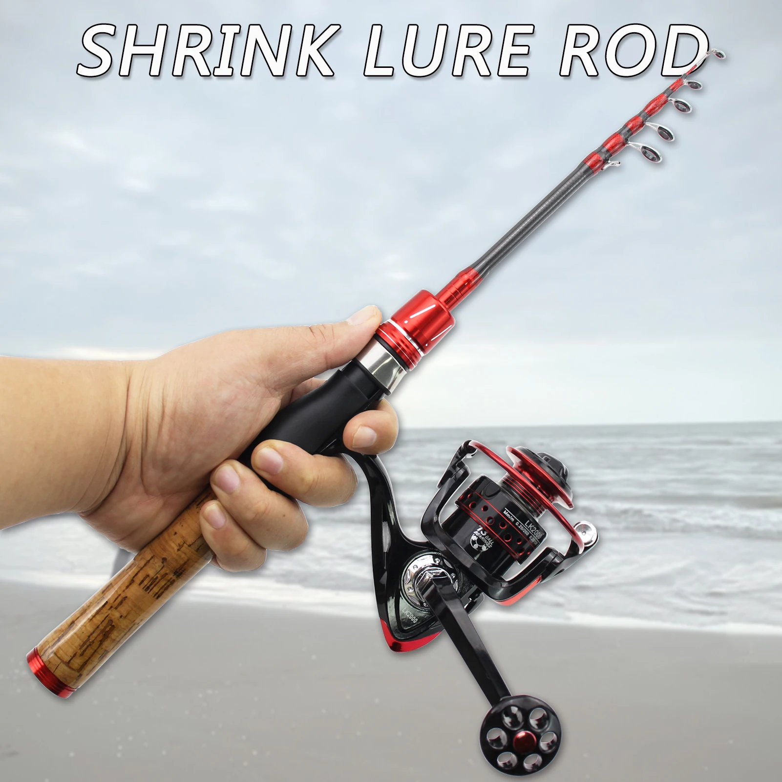 Ultra light Rod Reel Combos ul power Telescopic Spinning - Main Image