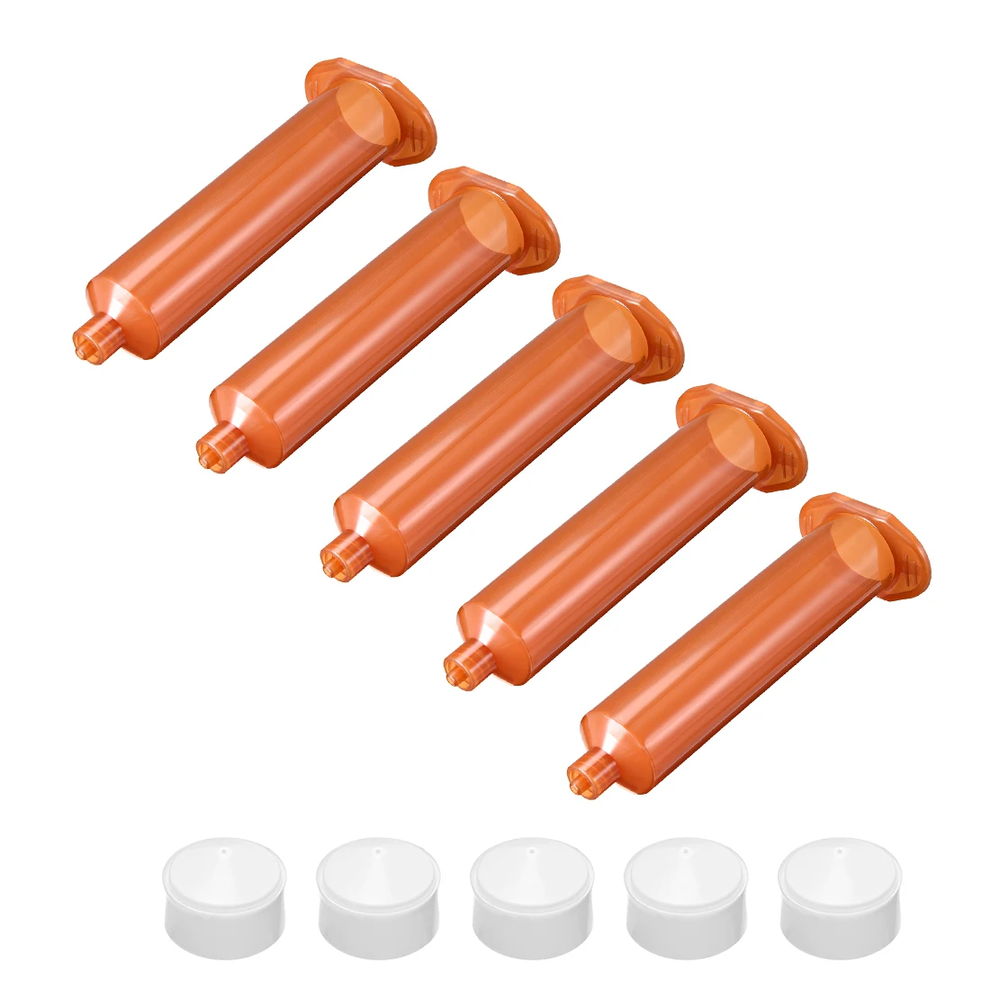 

uxcell 30CC/30ML Brown Adhesive Syringes Tube Sleeve with Piston for Industrial, 5 Pcs