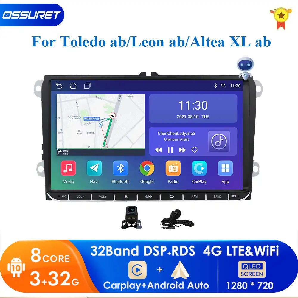 Автомагнитола 2 Din 4G Android 10 для VW Volkswagen Golf 7 Polo Passat b7 b6 SEAT leon Skoda мультимедийный