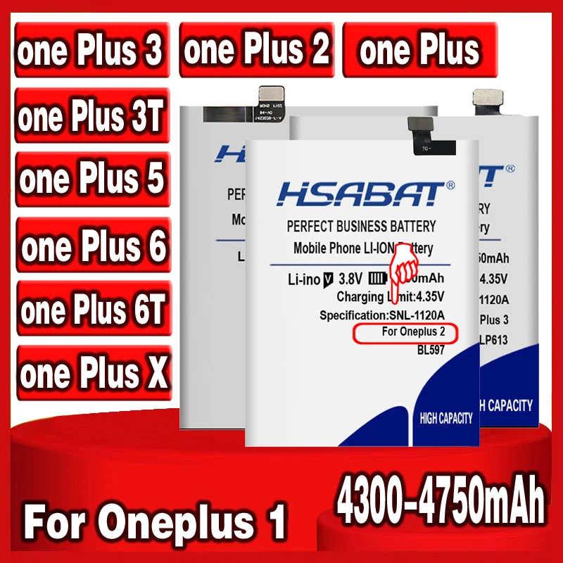 Аккумулятор HSABAT BLP633 BLP637 BLP571 BLP597 BLP613 BLP607 BLP657 BLP685 для Oneplus 1 + one Plus 2 3 5 6 6T X 3T