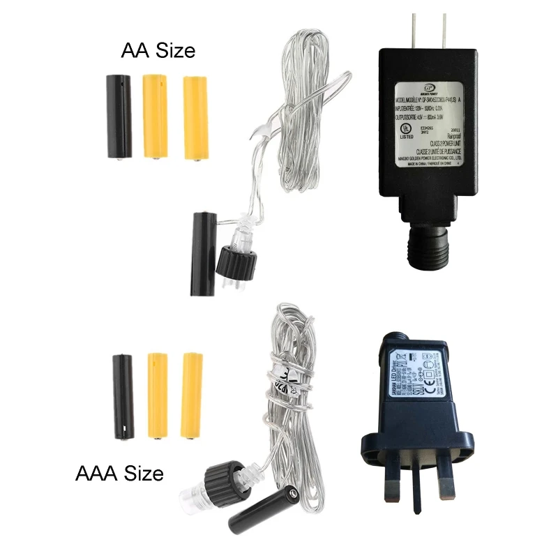 Адаптер питания для аккумуляторов AA/AAA розеток ЕС/США/UKPlug 2x3x AA Питание от батареи
