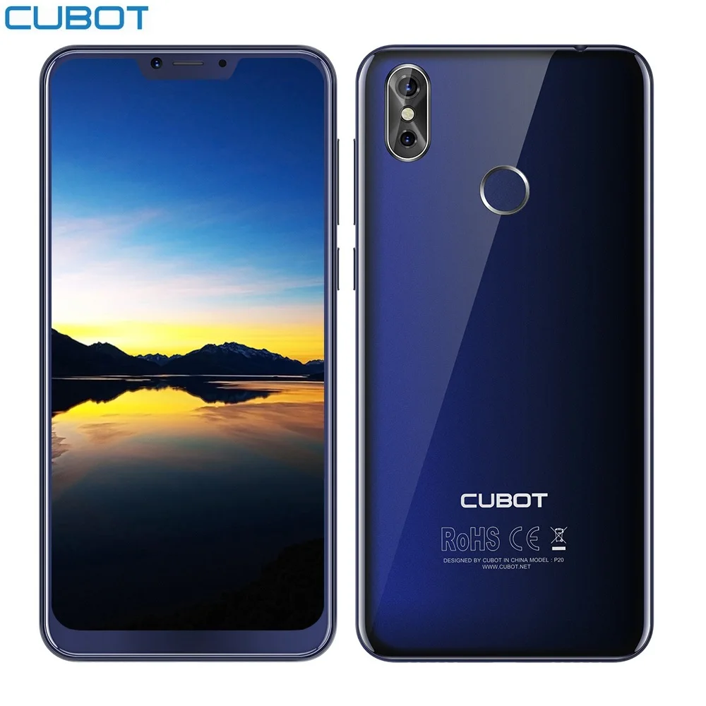 Восстановленный смартфон CUBOT P20 4G 6 18 дюймов Android 8 0 MTK6750T Восьмиядерный отпечаток