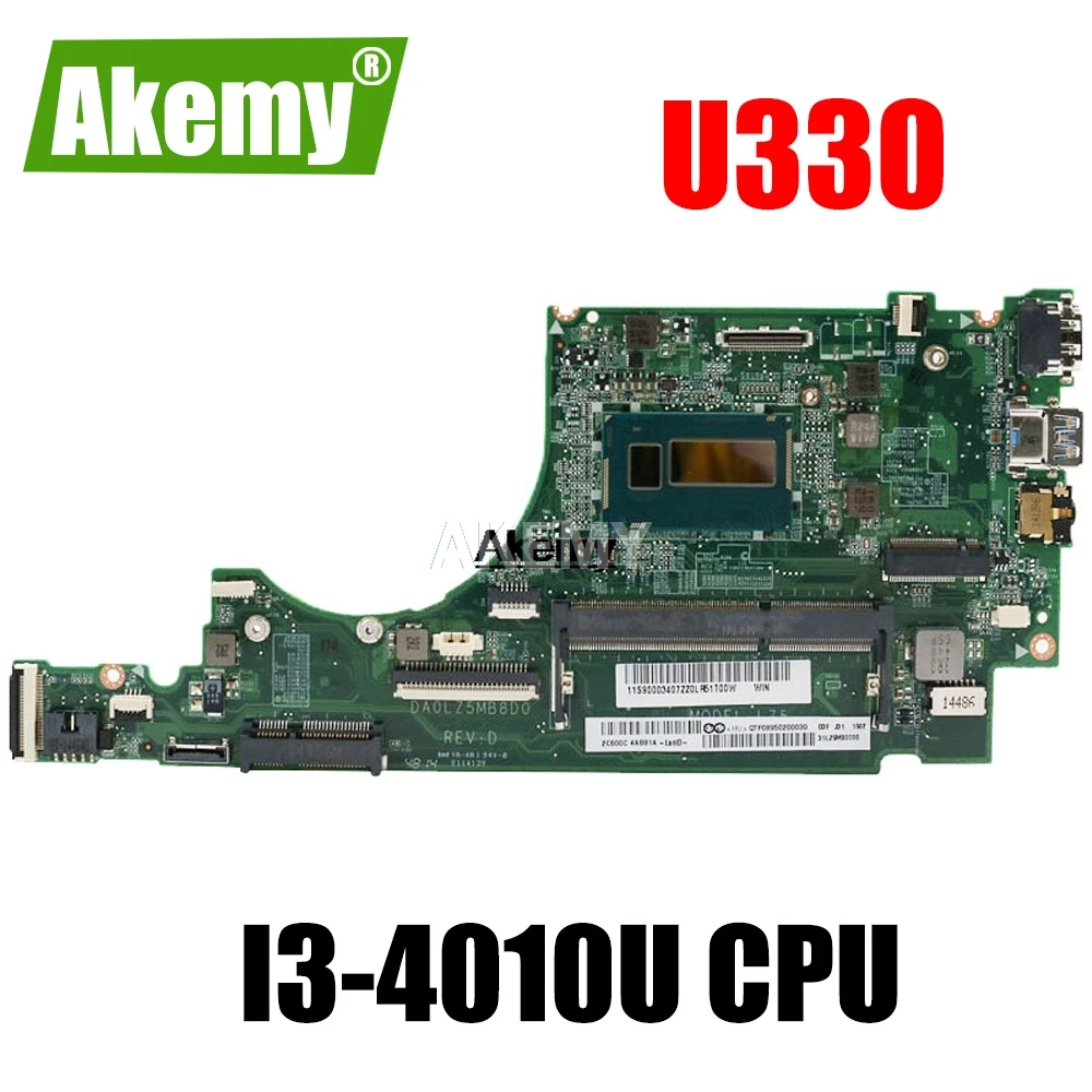 DA0LZ5MB8D0 материнская плата для ноутбука For Lenovo IdeaPad U330 U330P U330T оригинальная I3-4010U |