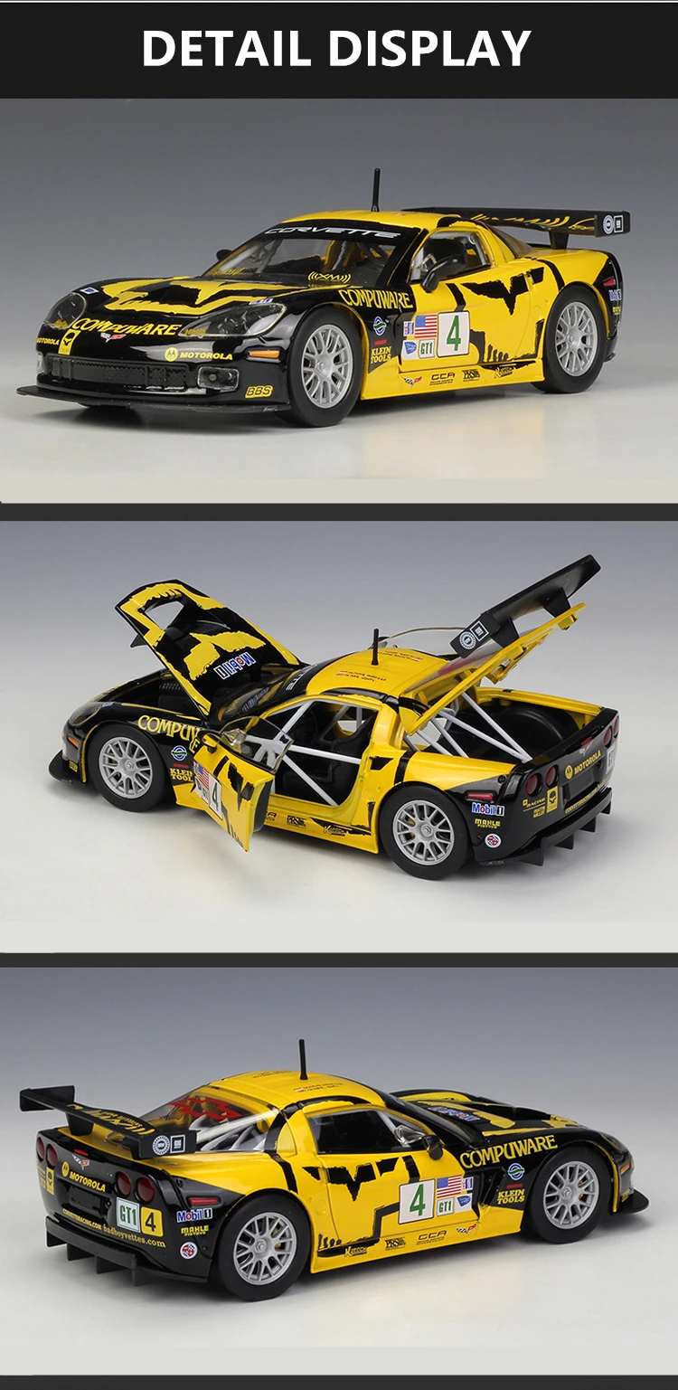 Bburago 1:24 Chevrolet Corvette C6R Racing Edition сплав модель автомобиля ремесла украшения Коллекция игрушек инструменты подарок