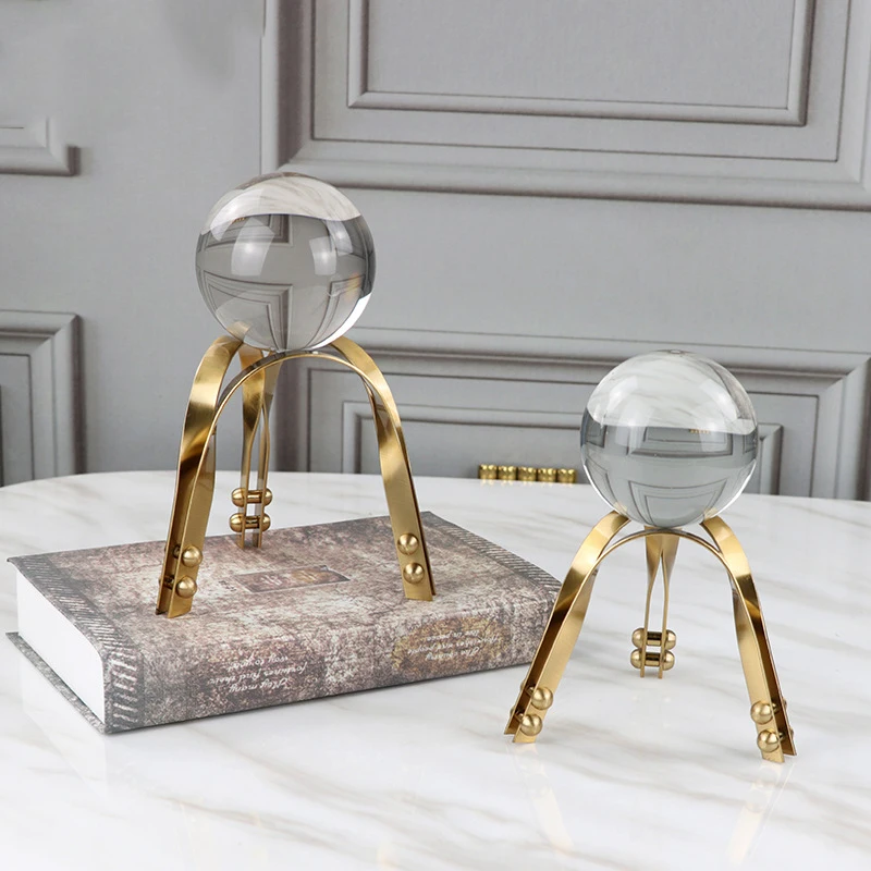 

Direct sales new light luxury modern home hotel living room bedroom new house wedding room metal crystal ball ornaments