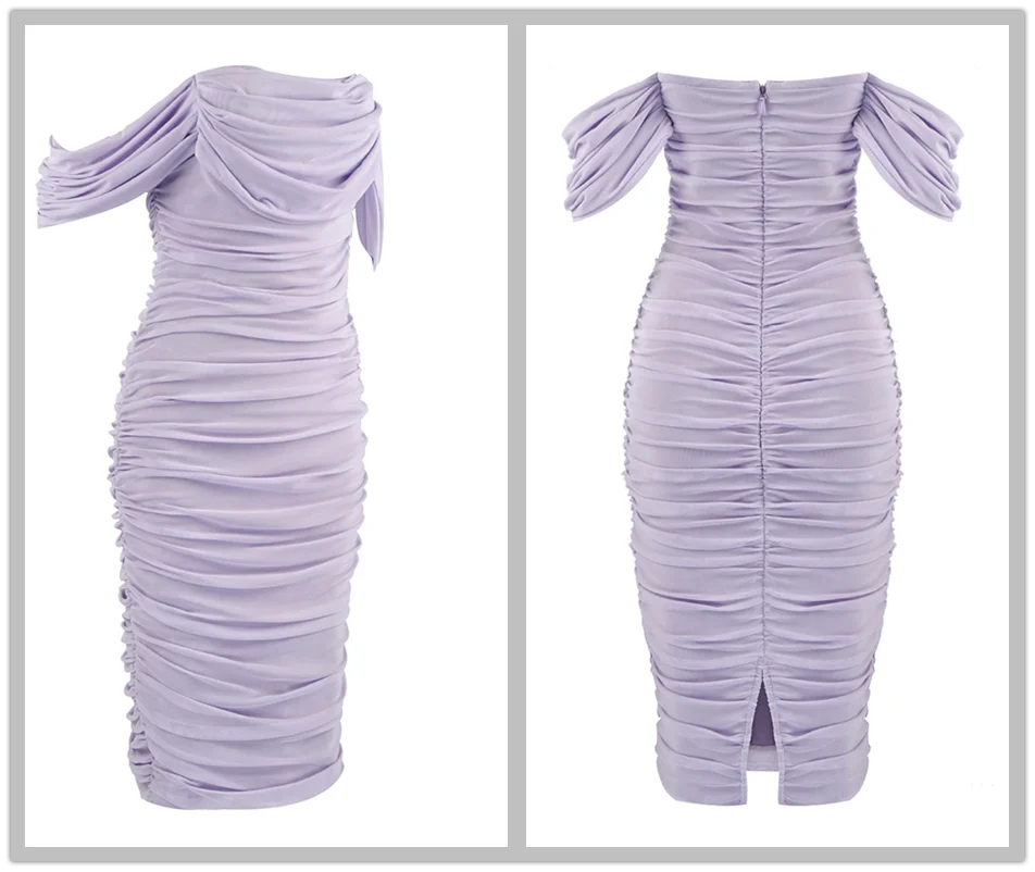 Latest Summer Elegant Red Wine Beige Pleated Strapless Strapless Bandage Dress Female Celebrity Party Tight Dress Vestidos