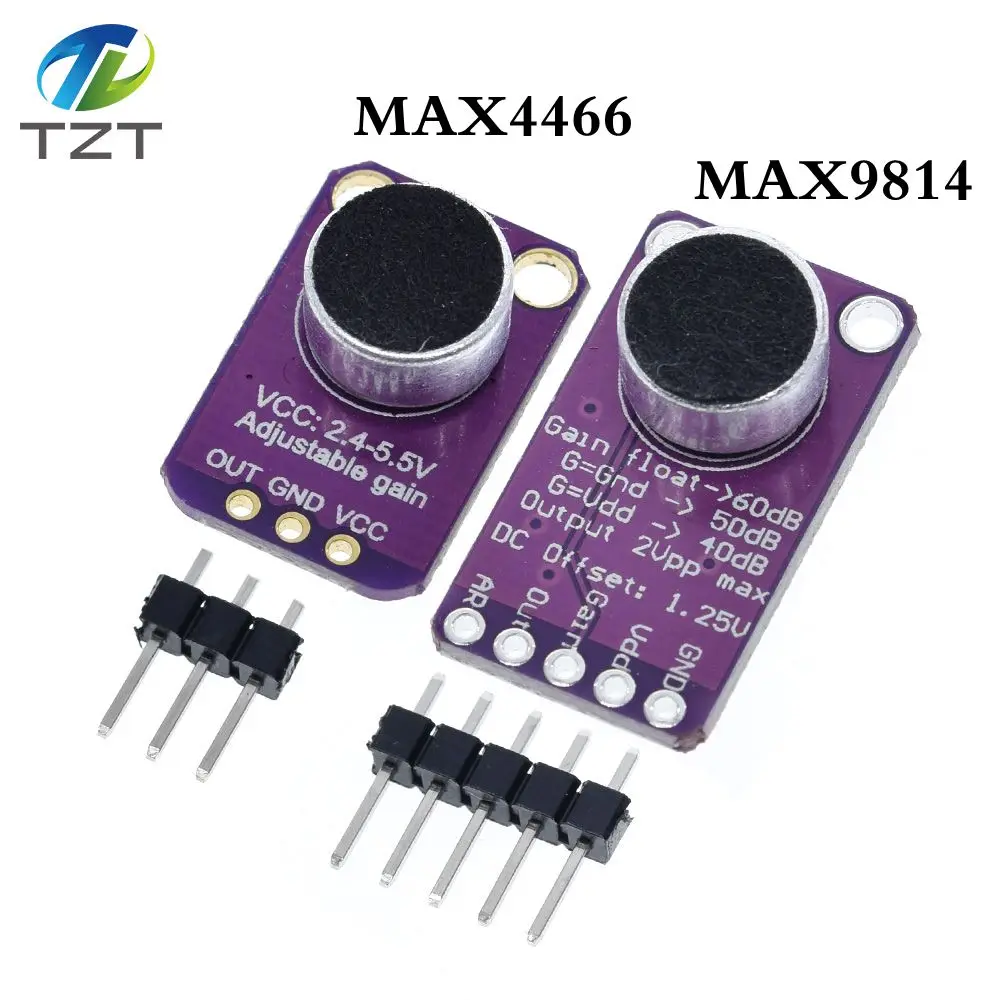 Электретный микрофон усилитель стабильный MAX9814 модуль автоматического управления усилением MAX4466 для arduino