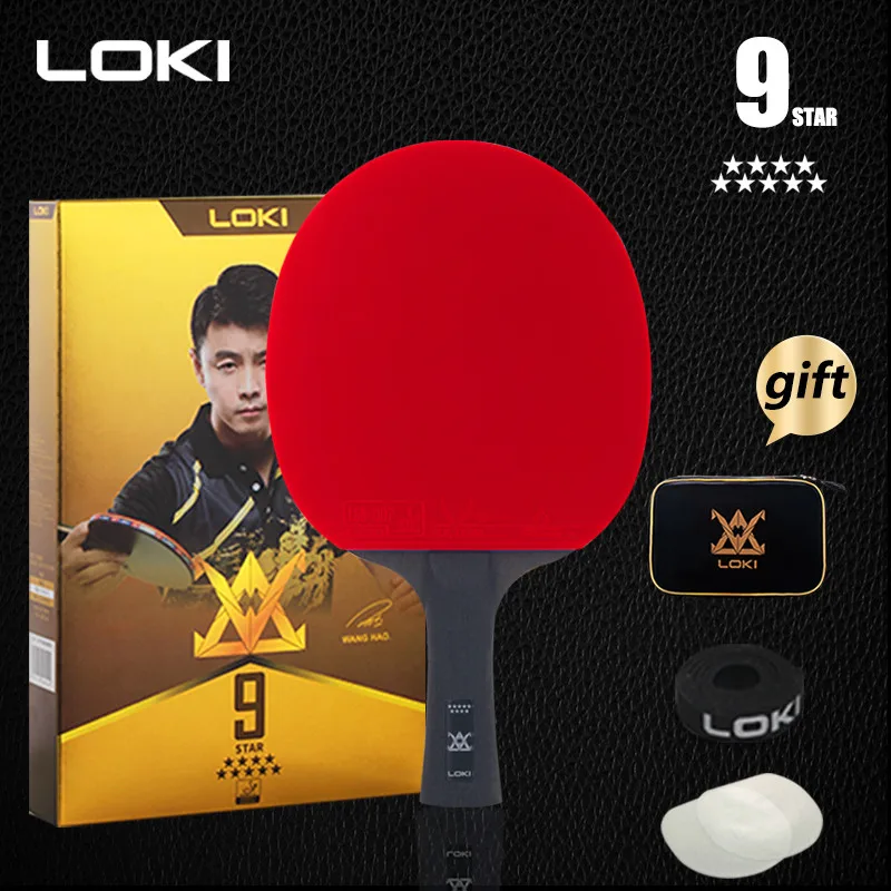Ping Pong 9 Star Professional Racket Table Tennis Paddle For Fast Attack Sticky 