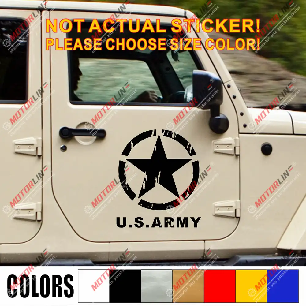 軍スターユーズドスタイル車デカールステッカー軍フィット用ジープなど サイズと色を選択 Car Saver Car Wall Stickercar Flag Sticker Aliexpress