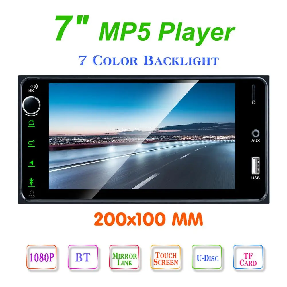 2 Din автомобильное радио " Мультимедиа для Toyota Corolla авто стерео Android/IOS Авторадио MirrorLink Bluetooth USB TF FM камера