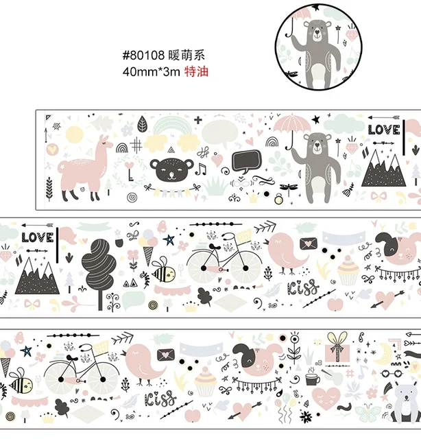 Daily life washi tape date washi tape for scrapbooking diary DIY tape decoration tape 80108