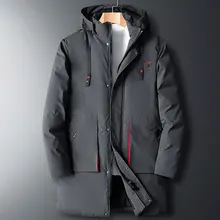 Зимняя мужская куртка с капюшоном, Повседневная Длинная зимняя куртка, Мужская черная, плюс размер, 8XL, хлопок, толстая Мужская ветровка, куртки Casacos