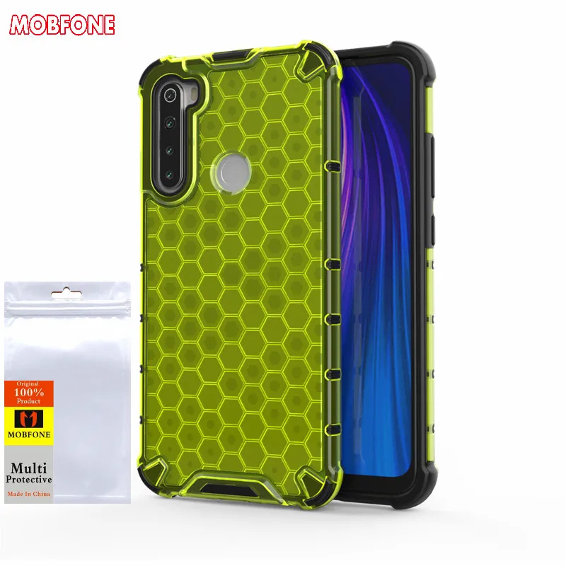 Чехол для Xiaomi Redmi Note 8 Pro 8T гибридный армированный чехол в виде сот 7 7s