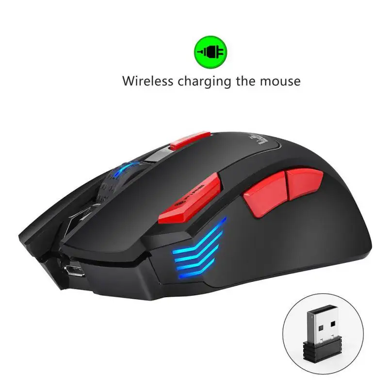 T88 Беспроводная игровая мышка 2,4G зарядная мышь 7-key до 4800 точек/дюйм полноклавишное Программирование макросъемки с кнопкой Fire