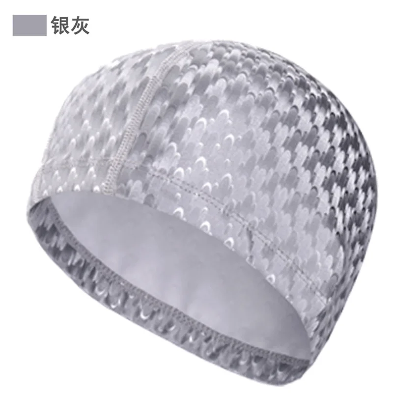 New Swimming Accessories PU Swim Pool Hat 2024 Adult Men/Women Ear Protection Polyurethane Non-slip Professional Swimming Cap