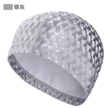 Nuovi accessori per il nuoto PU Swim Pool Hat 2024 Uomini adulti/Donne Protezione per le orecchie Poliuretano antiscivolo Cuffia da nuoto professionale 1