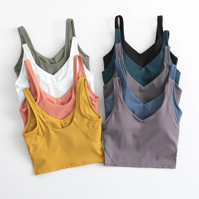 

Lulu Fitness Tank Top Women Sports Support Sexy Tight Gym Yoga Vest Buttery Soft Weightless With Removable Chest Pad