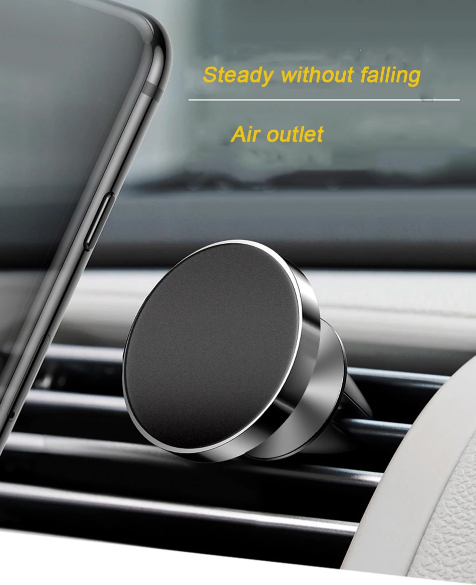 Магнитный автомобильный держатель для телефона gps Air Vent Mount магнит Подставка для сотового телефона iPhone samsung S10 Xiaomi Huanwei Автомобильный держатель для смартфона