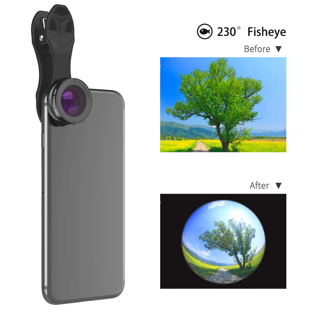 APEXEL 3в1 набор объективов для телефона 230 градусов рыбий глаз+ 0.36X широкоугольный+ 15X макро линза мобильного телефона объектив камеры с 17 мм зажимом для телефонов